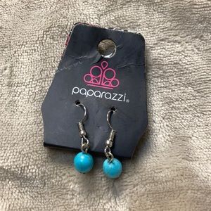 Blue minimalist earrings
